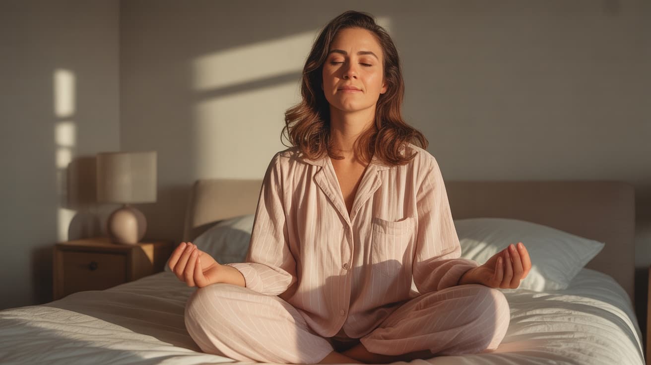 Parent practicing a moment of mindfulness to recover from parenting exhaustion