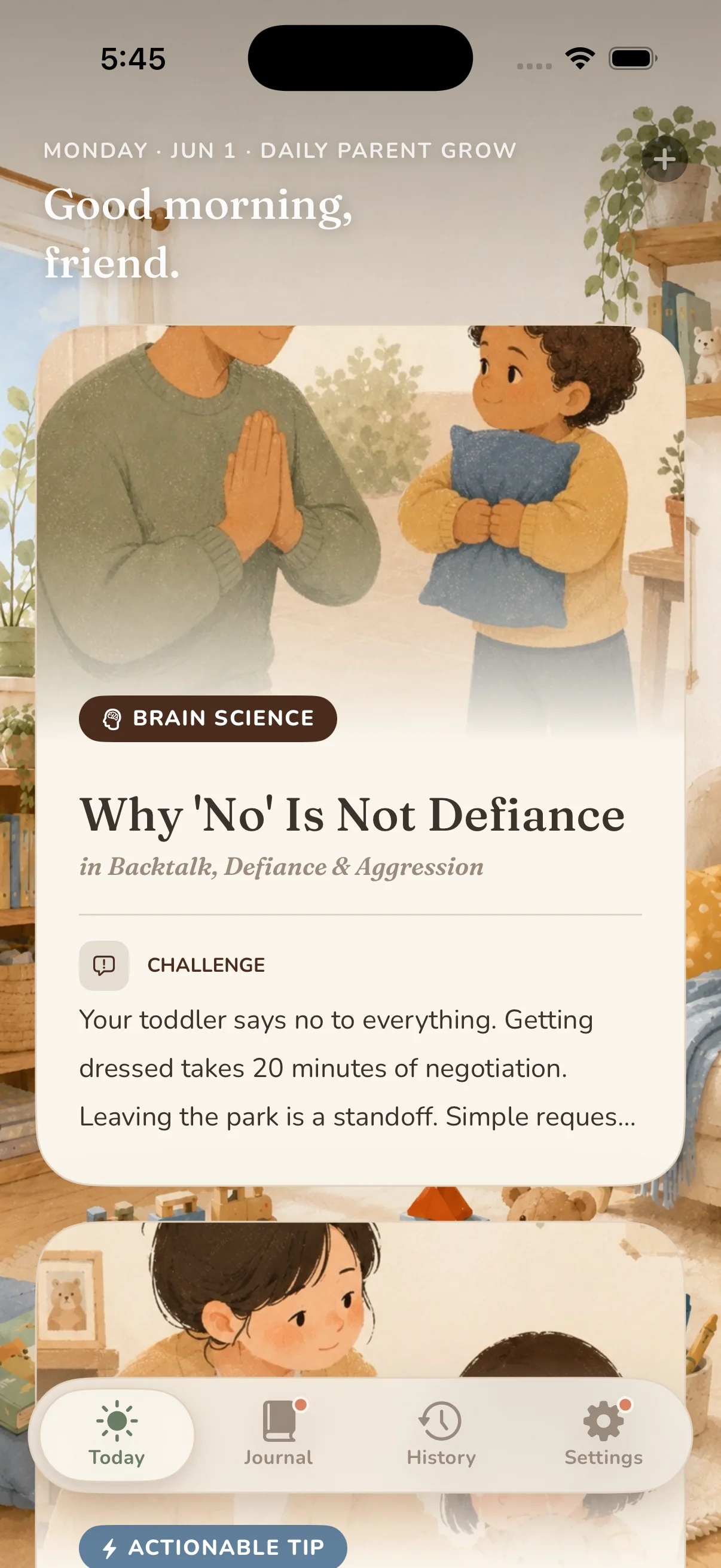 Today screen: Why 'No' Is Not Defiance