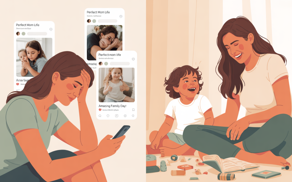 Social media comparison as a cause of mom guilt
