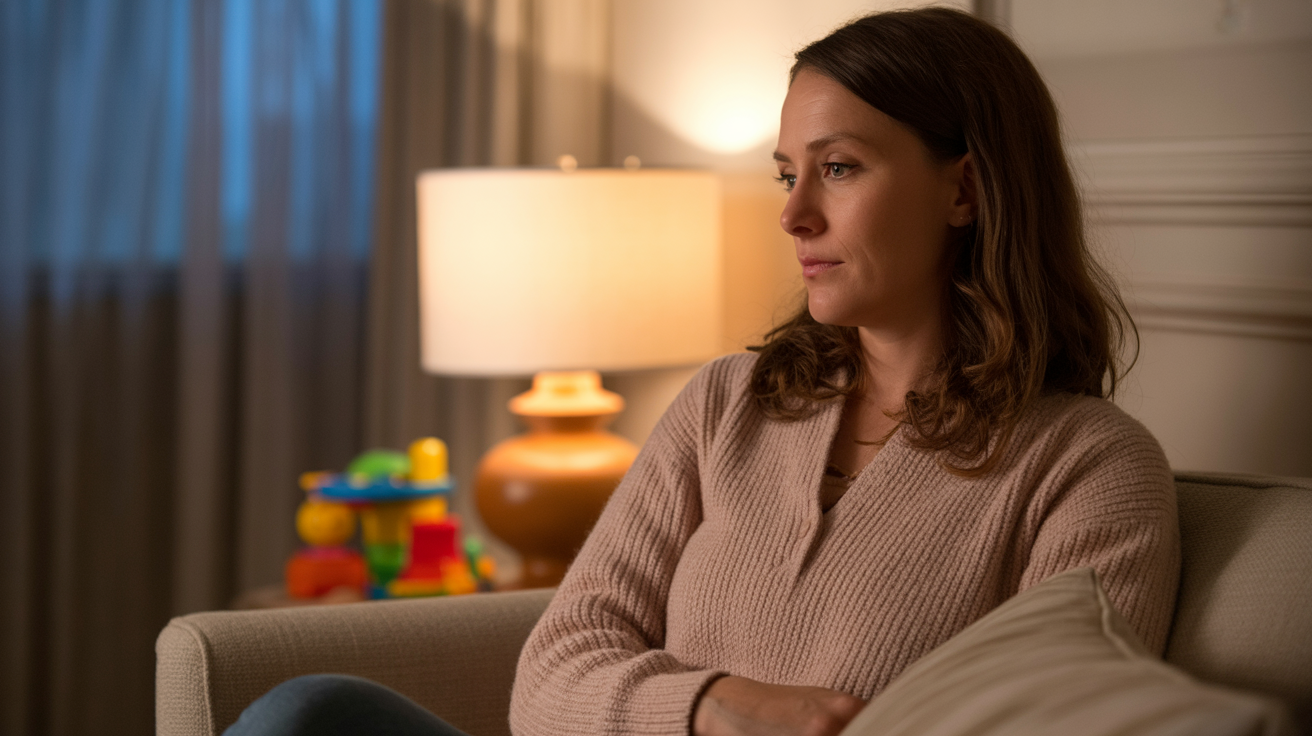 A tired mom resting at home — feeling like a bad mom is more common than you think