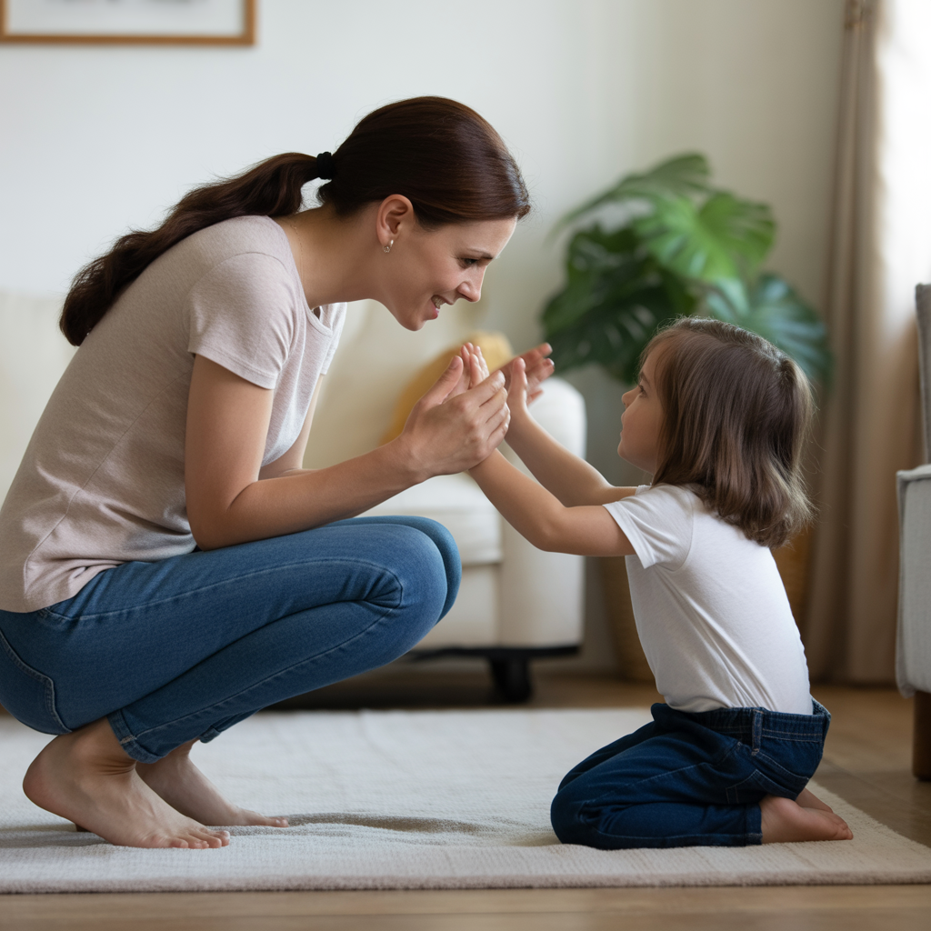 warm photorealistic image of a mother